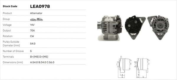Alternateur LUSA LEA0978