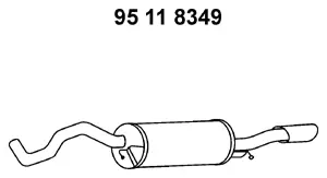 Silencieux arrière EBERSPÄCHER 95 11 8349