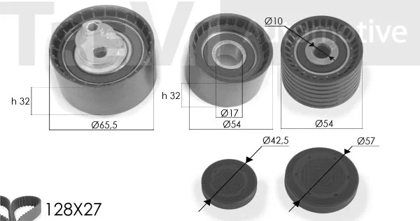 Kit de courroie crantée TREVI AUTOMOTIVE KD1244