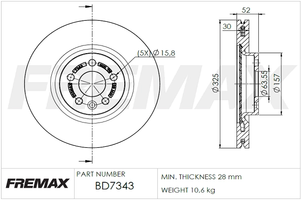 Disque de frein FREMAX BD-7343