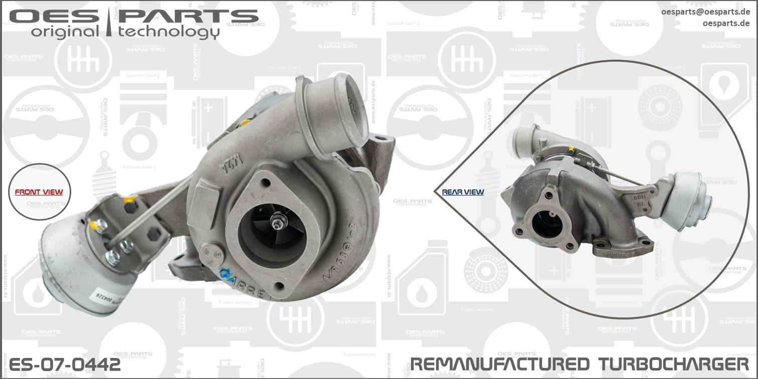 Turbocompresseur, suralimentation OES PARTS ES-07-0442