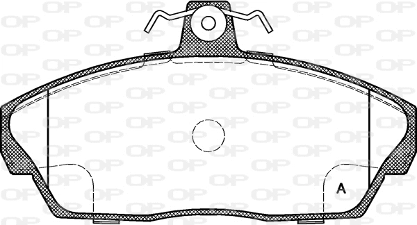 Kit de plaquettes de frein, frein à disque OPEN PARTS BPA0337.10