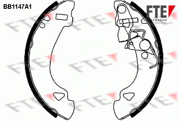 Jeu de mâchoires de frein FTE 9100027