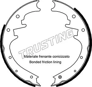 Jeu de mâchoires de frein TRUSTING 088.224