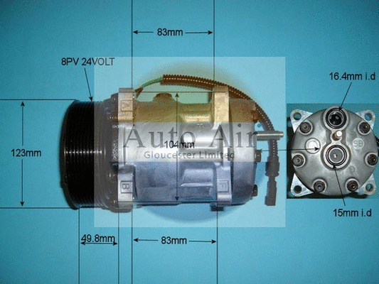 Compresseur, climatisation AUTO AIR GLOUCESTER 14-8120