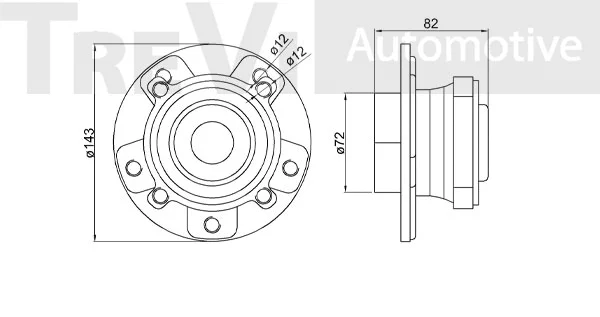 Kit de roulements de roue TREVI AUTOMOTIVE WB1156