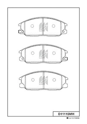 Kit de plaquettes de frein, frein à disque MK Kashiyama D11115MH