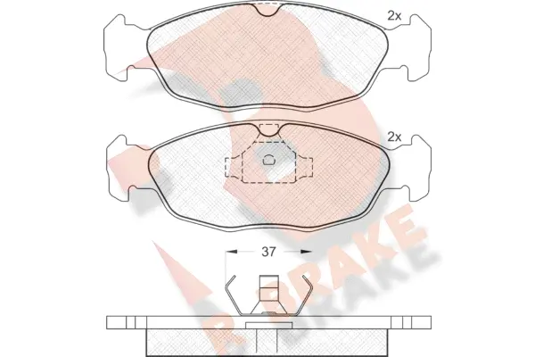 Kit de plaquettes de frein, frein à disque R BRAKE RB1084