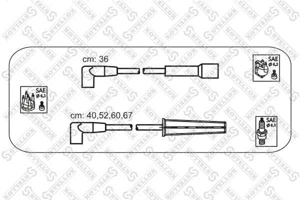 Kit de câbles d'allumage STELLOX 10-30041-SX