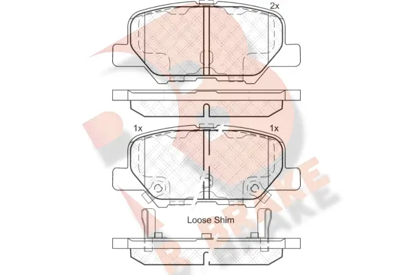 Kit de plaquettes de frein, frein à disque R BRAKE RB2118