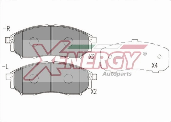 Kit de plaquettes de frein, frein à disque AP XENERGY X41246