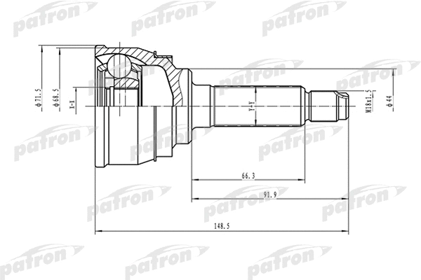 Jeu de joints, arbre de transmission PATRON PCV1557