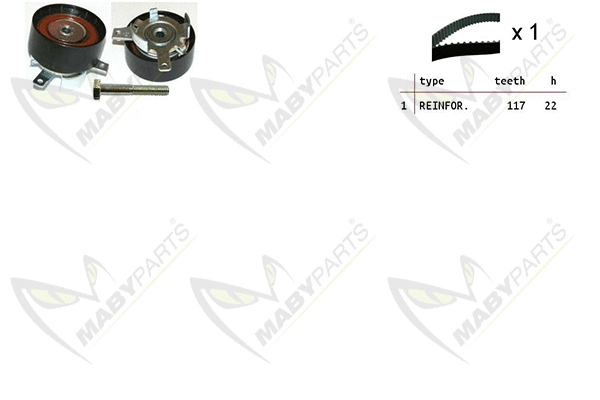 Kit de courroie crantée MABYPARTS OBK010050