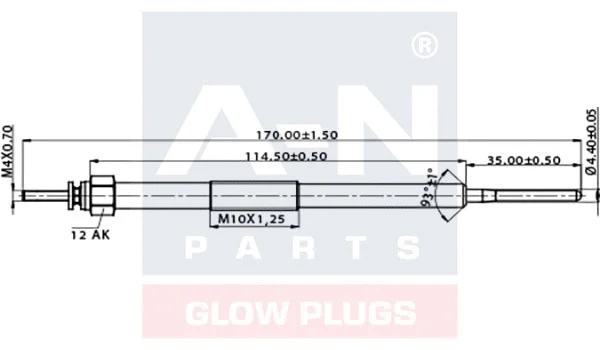 Bougie de préchauffage A-N PARTS A-N170033