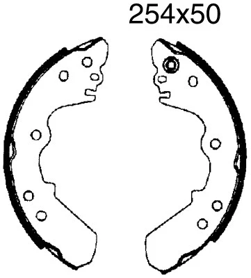 Jeu de mâchoires de frein BSF 01594