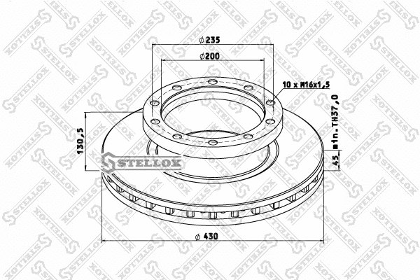Disque de frein STELLOX 85-00790-SX