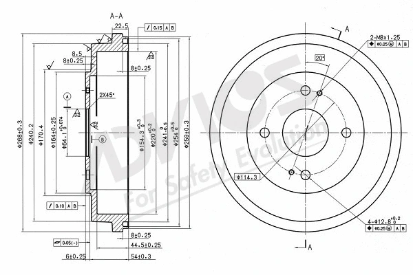 Tambour de frein ADVICS-SEA C7R576