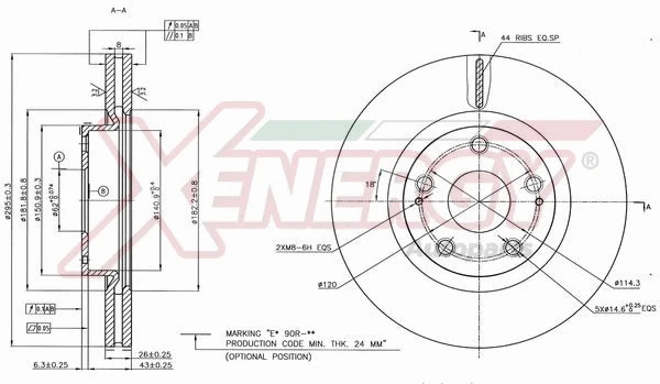 Disque de frein AP XENERGY X602241