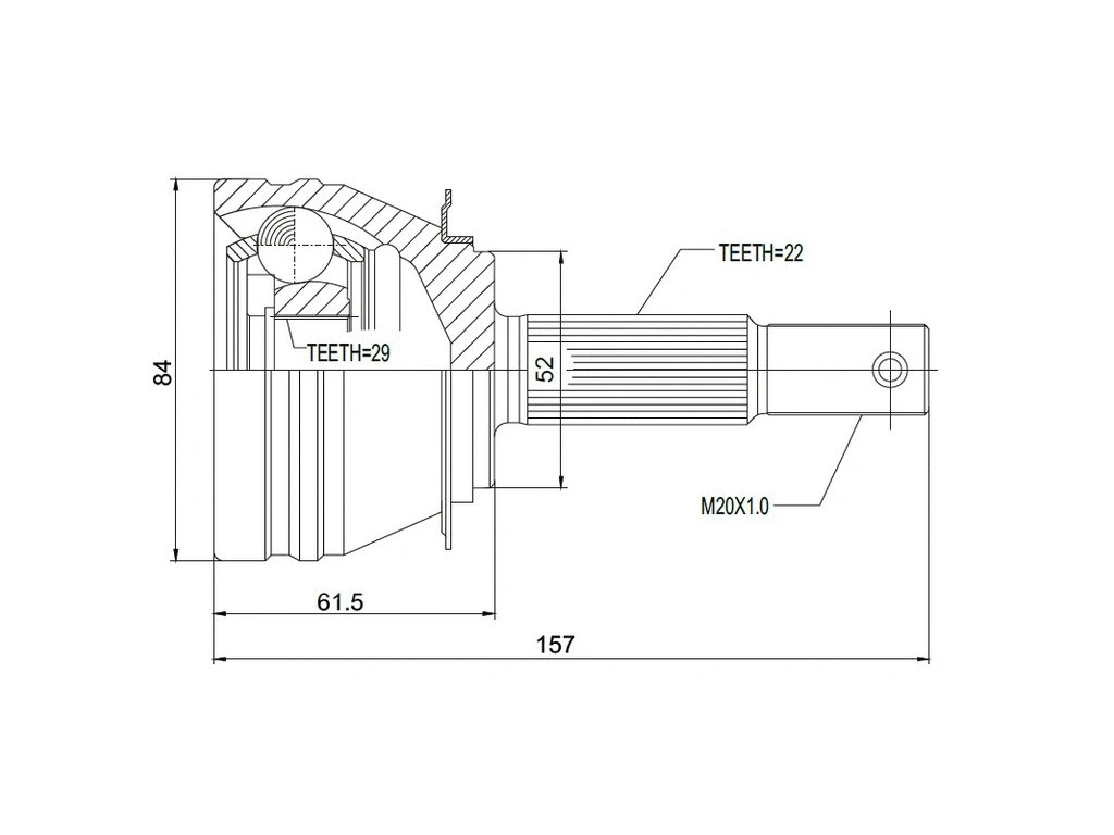 Jeu de joints, arbre de transmission A.Z. Meisterteile AZMT-43-030-1068