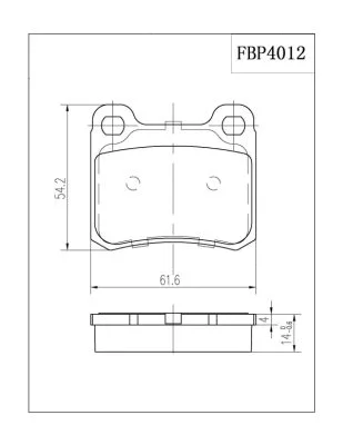Kit de plaquettes de frein, frein à disque FI.BA FBP4012