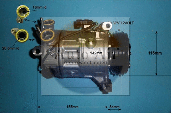Compresseur, climatisation AUTO AIR GLOUCESTER 14-0075