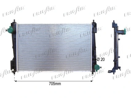Radiateur, refroidissement du moteur FRIGAIR 0104.3128