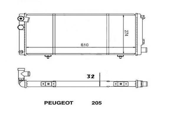 Radiateur, refroidissement du moteur ORDONEZ 2060258