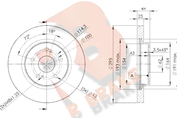 Disque de frein R BRAKE 78RBD24803