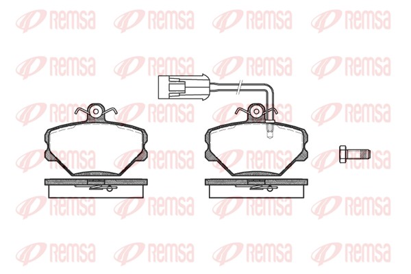 Kit de plaquettes de frein, frein à disque REMSA 0264.42
