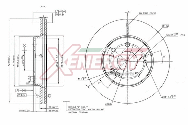 Disque de frein AP XENERGY X601538