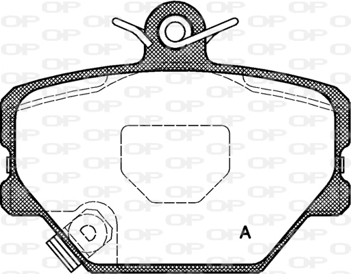 Kit de plaquettes de frein, frein à disque OPEN PARTS BPA0705.02