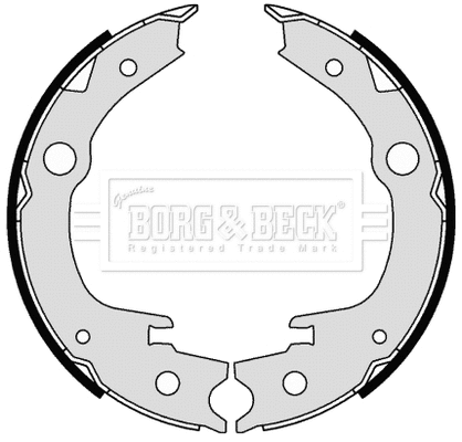 Jeu de mâchoires de frein, frein de stationnement BORG & BECK BBS6342
