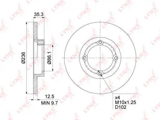 Disque de frein LYNXAUTO BN-1359