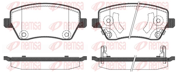 Kit de plaquettes de frein, frein à disque REMSA 0987.02