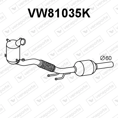 Filtre à particules / à suie, échappement VENEPORTE VW81035K