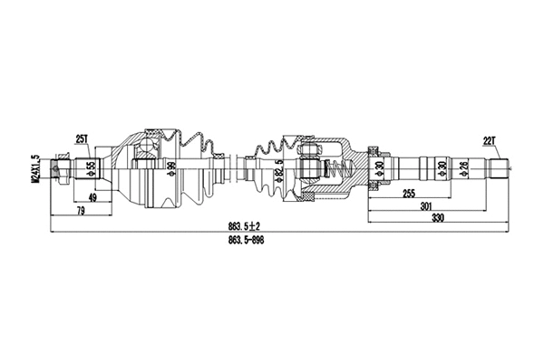 Arbre de transmission DYNAMATRIX DDS210027