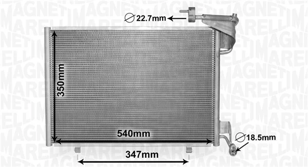 Condenseur, climatisation MAGNETI MARELLI 350203870000