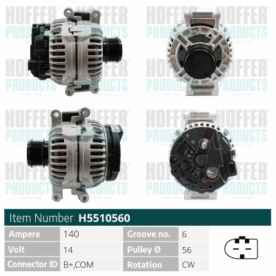 Alternateur HOFFER H5510560