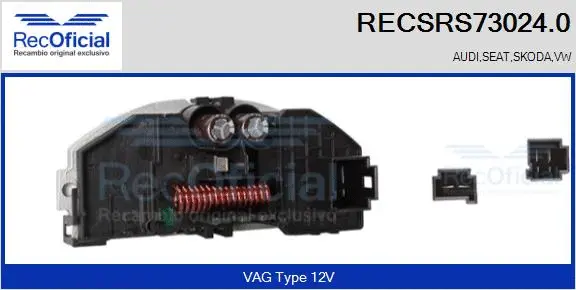 Résistance, pulseur d'air habitacle RECOFICIAL RECSRS73024.0