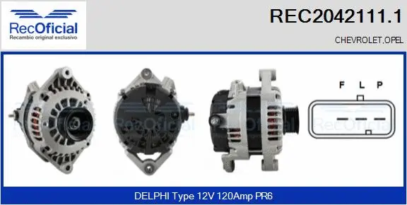 Alternateur RECOFICIAL REC2042111.1