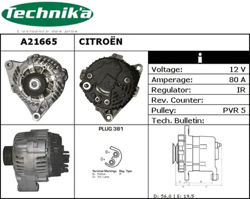 Alternateur Technika A21665