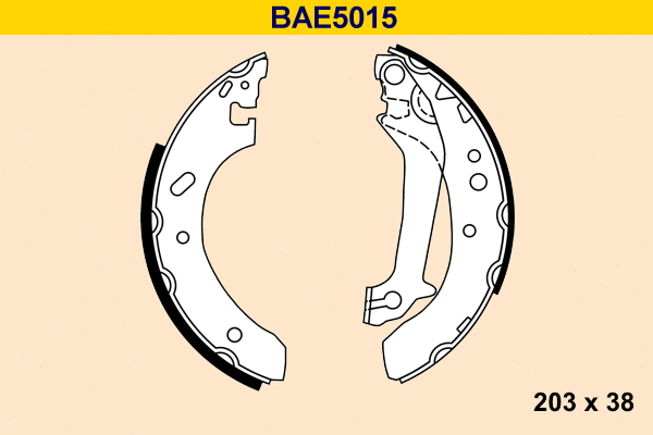 Jeu de mâchoires de frein BARUM BAE5015