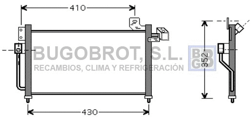 Condenseur, climatisation BUGOBROT 62-MZ5155