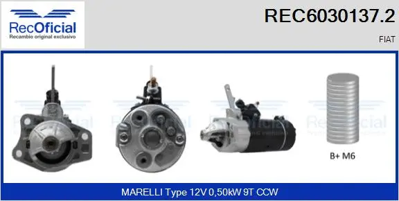 Démarreur RECOFICIAL REC6030137.2