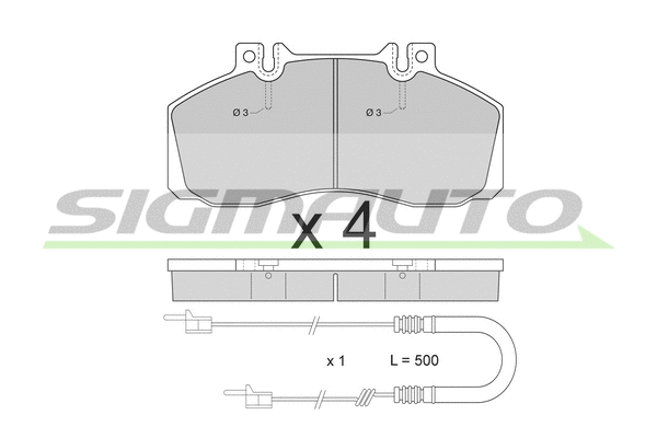 Kit de plaquettes de frein, frein à disque SIGMAUTO SPA409
