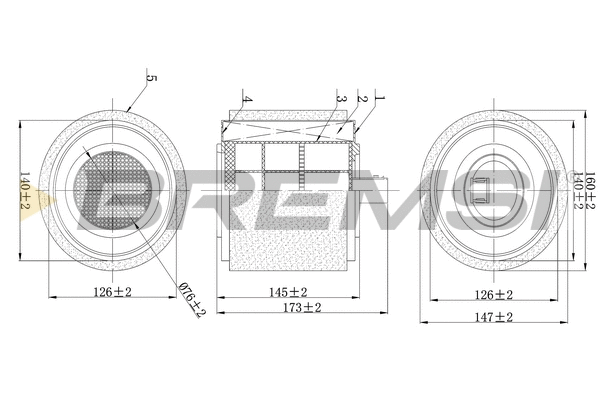 Filtre à air BREMSI FA0625