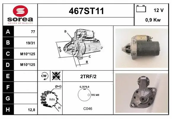 Démarreur STARTCAR 467ST11
