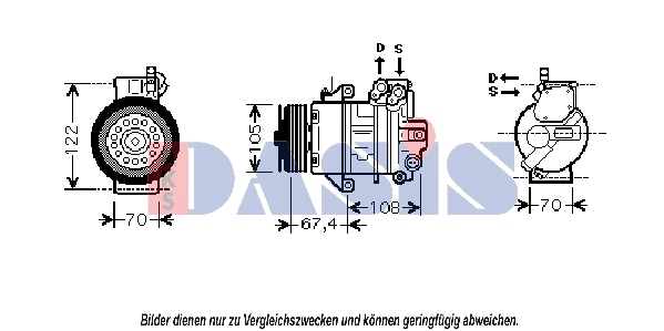 Compresseur, climatisation AKS DASIS 851846N
