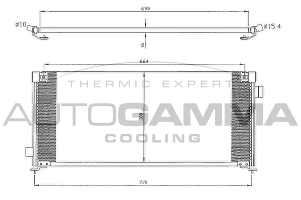 Condenseur, climatisation AUTOGAMMA 105026