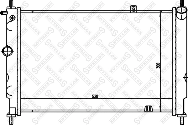Radiateur, refroidissement du moteur STELLOX 10-25224-SX